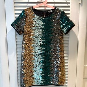 Sequin Short Sleeve Dress